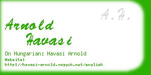 arnold havasi business card